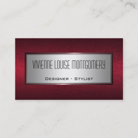 Berufliche Designerkarte für moderne Leder Visitenkarte (Vorderseite)