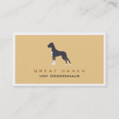 Berufliche Deutsche Dogge braun Visitenkarte (Vorderseite)