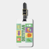 Berufliche diätetische Iconic Gepäckanhänger (Vorderseite vertikal)