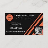 Berufliche Dienstleistungen von Kraftfahrzeugen Visitenkarte (Rückseite)