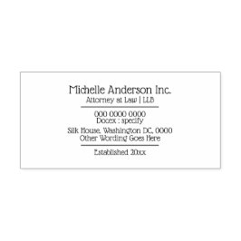 Berufliche DIY-Geschäftsdaten elegant Permastempel