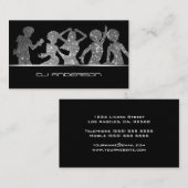 Berufliche DJ Dancing Silhouetten Visitenkarte (Vorne/Hinten)