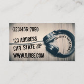 Berufliche DJ-Kopfhörer Geschäfts-Karten Visitenkarte (Rückseite)