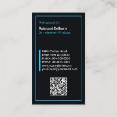 Berufliche DJ-Turntable Visitenkarte (Rückseite)