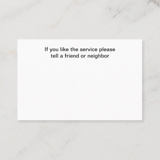 Berufliche Dog Trainer Services Visitenkarte (Rückseite)