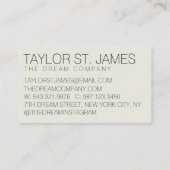 Berufliche doppelseitige Visitenkarte (Rückseite)