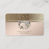 Berufliche Dots Confetti Blumensägemaschine Visitenkarte (Vorderseite)