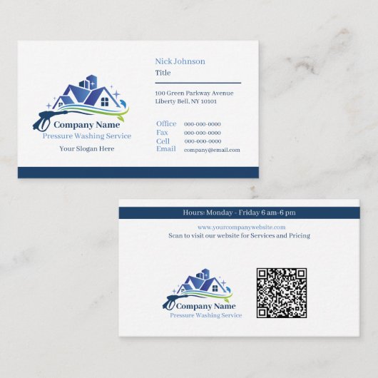 Berufliche Druckwäschegesellschaft Visitenkarte (Vorne/Hinten)