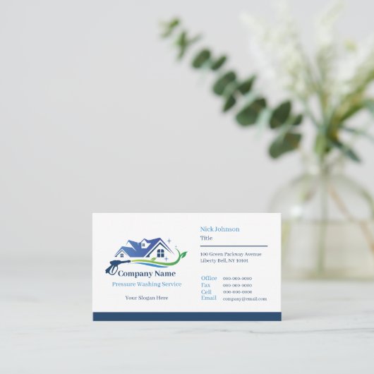 Berufliche Druckwäschegesellschaft Visitenkarte (Stehend Vorderseite)