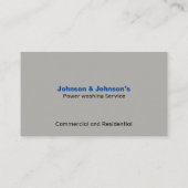 Berufliche Druckwäscherei Visitenkarte (Rückseite)