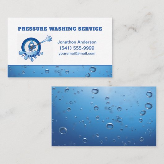 Berufliche Druckwäscherei Visitenkarte (Vorne/Hinten)