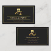 Berufliche Dual Grau Shades Gold Frame Chauffeur Visitenkarte (Vorne/Hinten)