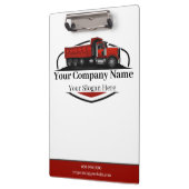 Berufliche Dump Truck Hauling Company Klemmbrett (Links)