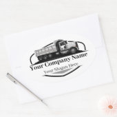 Berufliche Dump Truck Hauling Company Ovaler Aufkleber (Umschlag)