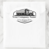 Berufliche Dump Truck Hauling Company Ovaler Aufkleber (Tasche)