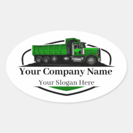 Berufliche Dump Truck Hauling Company Ovaler Aufkleber