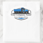 Berufliche Dump Truck Hauling Company Ovaler Aufkleber (Tasche)