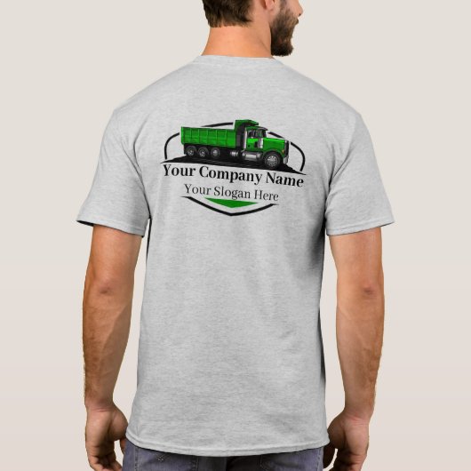 Berufliche Dump Truck Hauling Company T-Shirt (Rückseite)