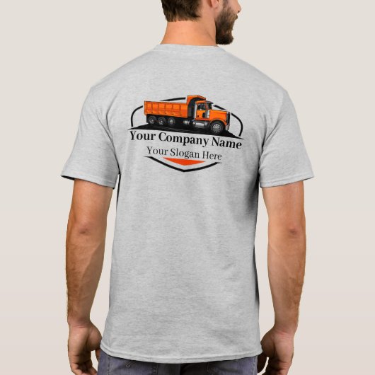 Berufliche Dump Truck Hauling Company T-Shirt (Rückseite)