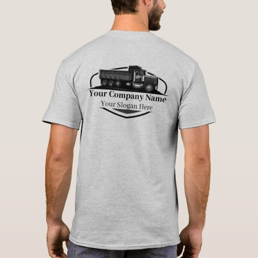 Berufliche Dump Truck Hauling Company T-Shirt (Rückseite)
