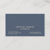 Berufliche dunkelblaue Premium Pearl Finish Visitenkarte (Vorderseite)