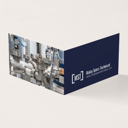 Berufliche dunkelblaue und des Weiß zwei Fotos Visitenkarten (Vorderseite)