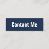 Berufliche dunkelblaue und weiße Mini-Kontaktkarte Telefonnummerkarte (Vorderseite)