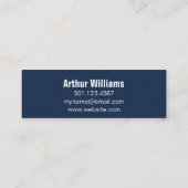 Berufliche dunkelblaue und weiße Mini-Kontaktkarte Telefonnummerkarte (Rückseite)