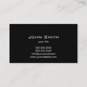 Berufliche dunkelgraue QR Code-Geschäfts-Karte Visitenkarte (Rückseite)