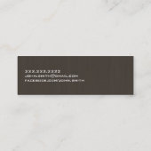 Berufliche Dunkle-Holz-Mini-Visitenkarte Mini Visitenkarte (Rückseite)