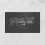 Berufliche dunkle Monogramm-Fitness Visitenkarte (Vorderseite)