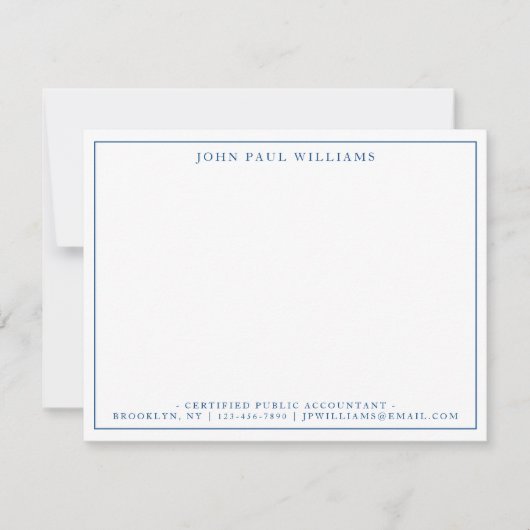 Berufliche dünne Grenze Mitteilungskarte (Vorderseite)