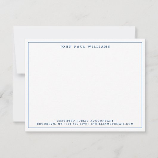 Berufliche dünne Grenze Mitteilungskarte (Vorderseite)