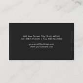 Berufliche einfache elegante Geschäftskarte Visitenkarte (Rückseite)