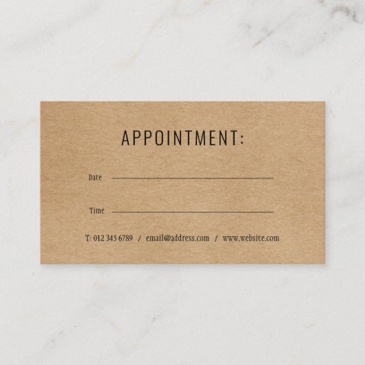 Berufliche Einfache Erinnerung Terminkarte (Vorderseite)