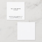 Berufliche einfache Geschäfts-Karte Quadratische Visitenkarte (Vorne/Hinten)