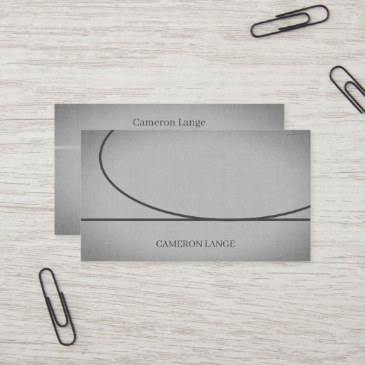 Berufliche einfache Kunst, Grau, modernes Geschäft Visitenkarte (Vorderseite/Rückseite Beispiel)