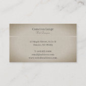 Berufliche Einfache Kunst, Khaki, modern Visitenkarte (Rückseite)