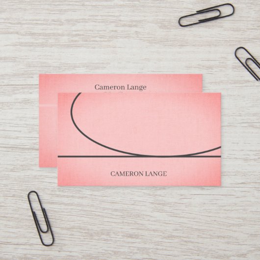 Berufliche Einfache Kunst, moderne rote Visitenkar Visitenkarte (Vorderseite/Rückseite Beispiel)