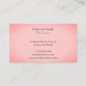 Berufliche Einfache Kunst, moderne rote Visitenkar Visitenkarte (Rückseite)