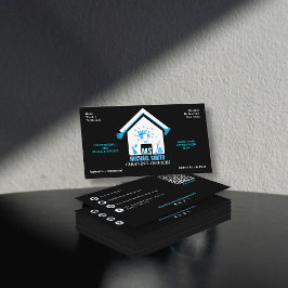 Berufliche, einfache Logoreinigung Black Visitenkarte