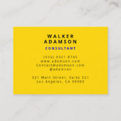 Berufliche Einfache Luxus Gold & Black Visitenkarte (Rückseite)