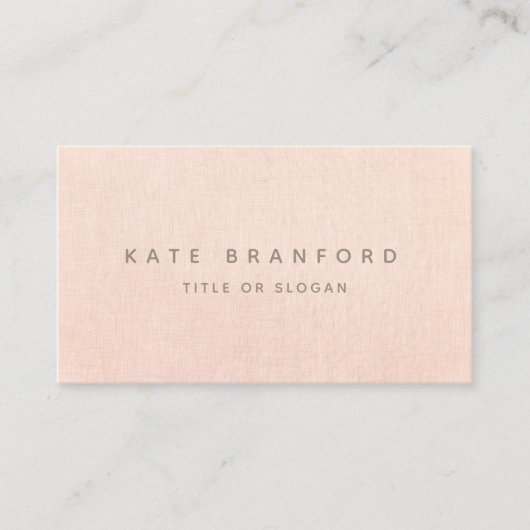 Berufliche, einfache, moderne Peach Social Media Visitenkarte (Vorderseite)