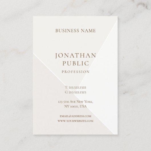 Berufliche einfache Schablonen-Minimalistisches Visitenkarte (Rückseite)