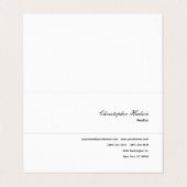 Berufliche, einfache Schlichte Echtheitssignatur Visitenkarten (Außenseite Aufgefaltet)