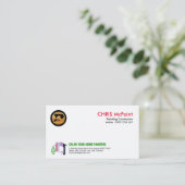 Berufliche einfache stilvolle bunte visitenkarte (Stehend Vorderseite)