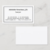 Berufliche, einfache und neutrale Visitenkarte (Vorne/Hinten)