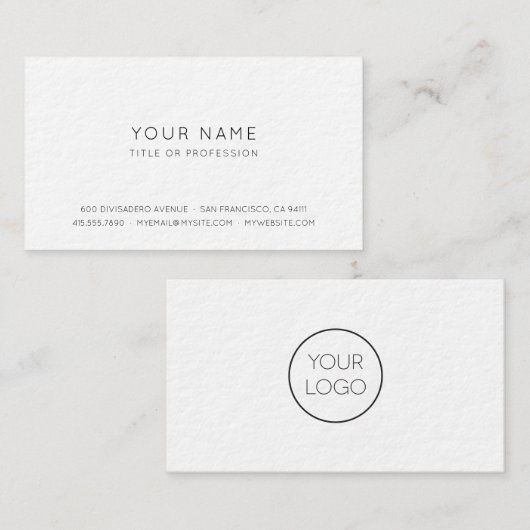 Berufliche einfache Visitenkarte (Vorne/Hinten)