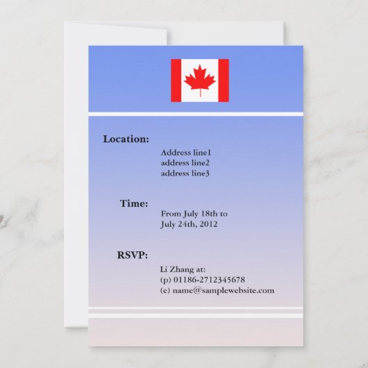 Berufliche Einladung zur Sitzung. (Rückseite)