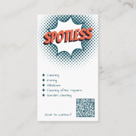 Berufliche, einwandfreie Blau- und Weißreiniger Visitenkarte